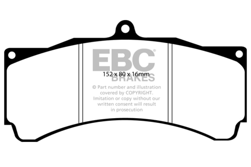 EBC Redstuff Brake Pad Set for High HP Imports Low Dust Ceramic Pads