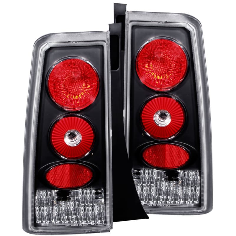 ANZO Tail Light Assembly for Chevy C6 Clear Lens Black Housing Pair