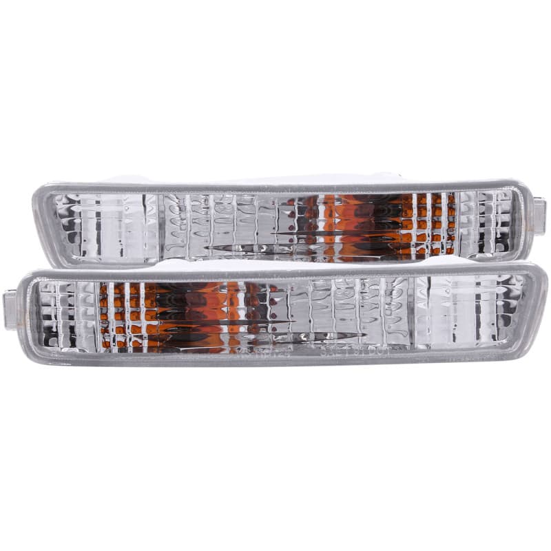 ANZO Euro Parking Lights for Chevy C6 Clear Lens Chrome Housing Pair - Image 2