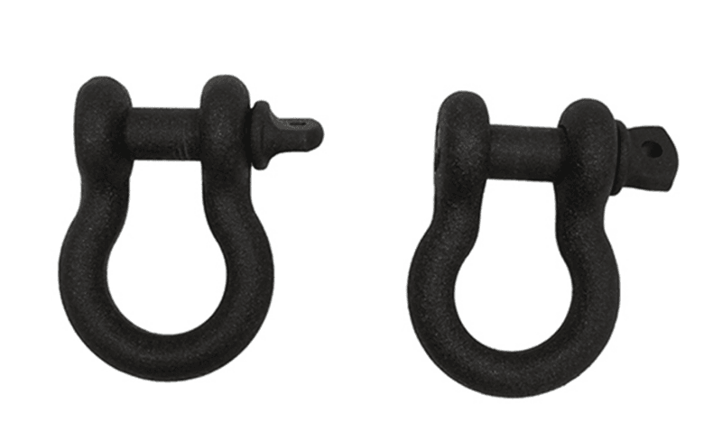 Fishbone Offroad D-Ring Pair 7/8" Pin 4.75-Ton Black Powder Coated