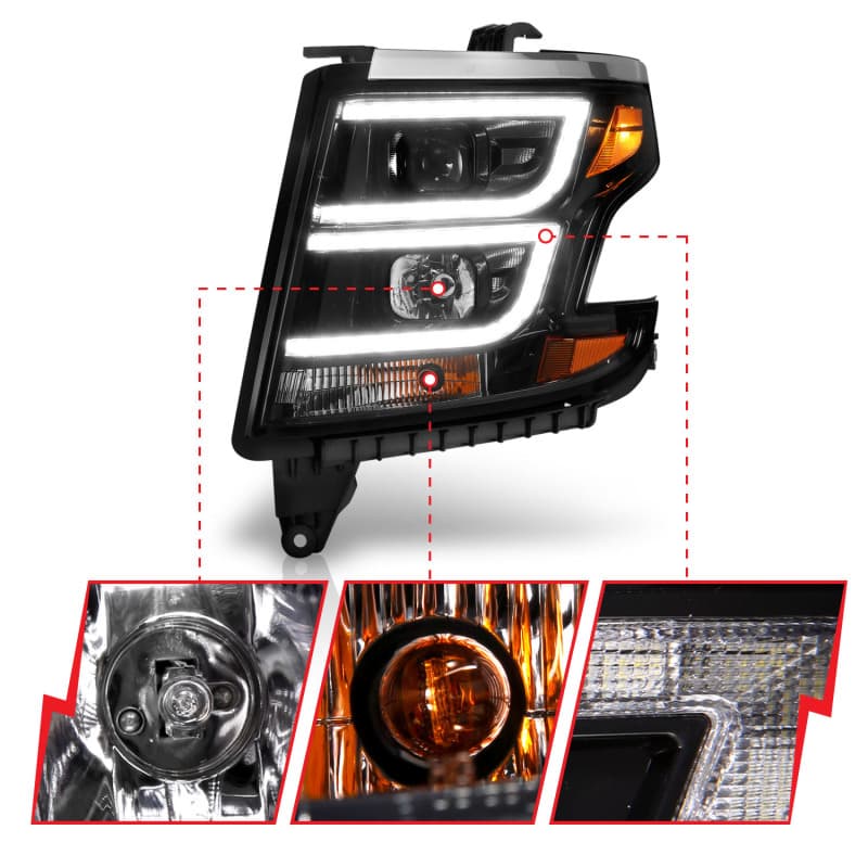 ANZO LED Projector Headlights for Chevy C6 High Output Replacement - Image 4
