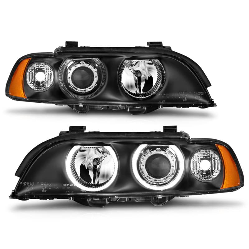 ANZO Projector Headlights for Non-XENON Models Pair Halo Clear Lens Black Hou... - Image 3