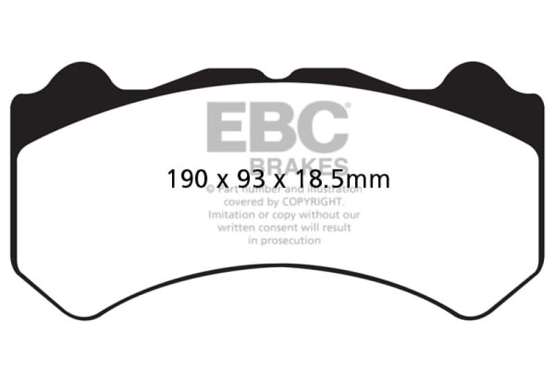 EBC Yellowstuff Brake Pad Set for Street and Track Driving Aramid Fiber Compound
