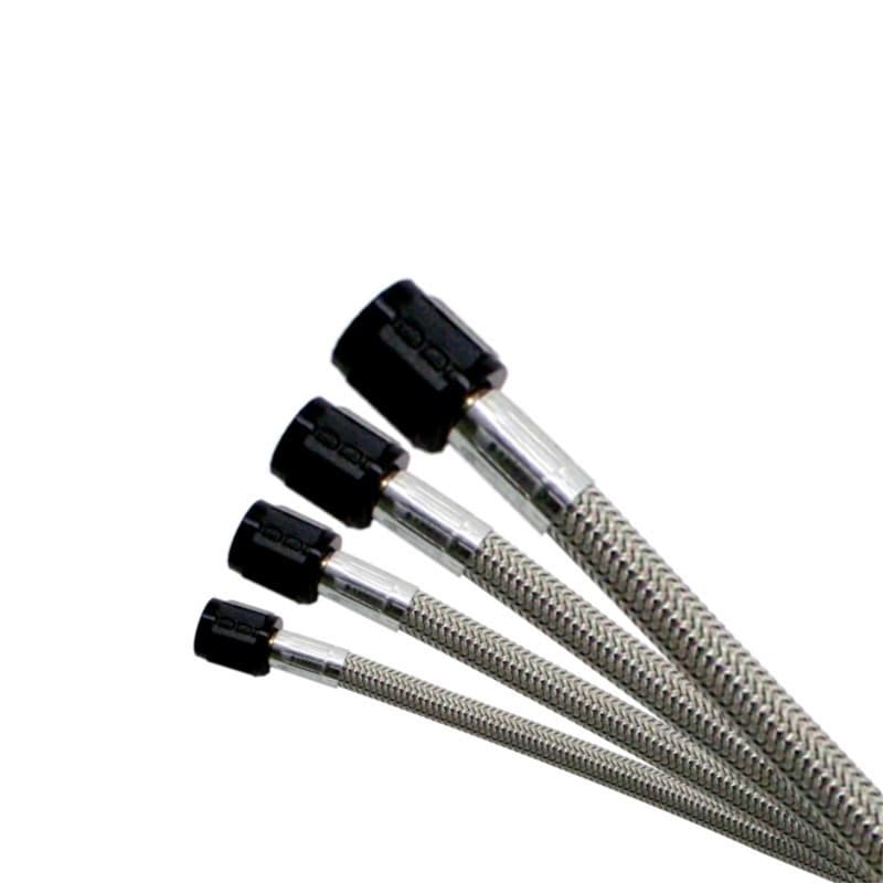 Nitrous Express Braided Stainless Steel Teflon-Lined Hoses with Anodized Fitt...