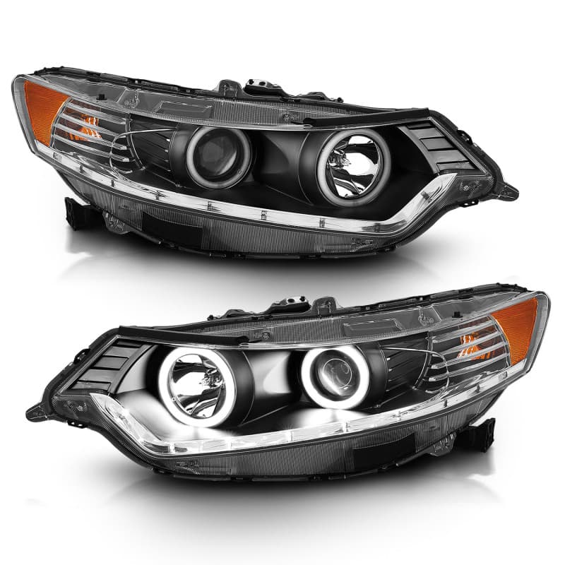 ANZO Projector Headlights for Factory HID Bulb Models Pair Clear Lens Black H... - Image 2