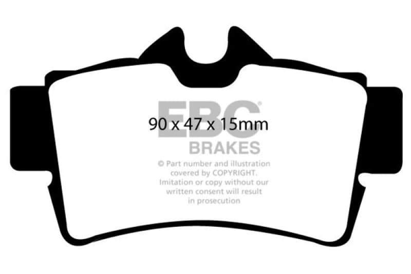 EBC Yellowstuff Brake Pad Set for Street and Track Driving Aramid Fiber Compound