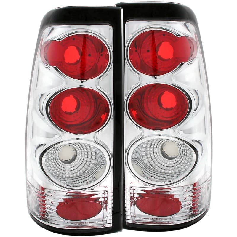 ANZO Tail Light Assembly Pair Clear Lens Chrome Housing for Chevy C6 - Image 2