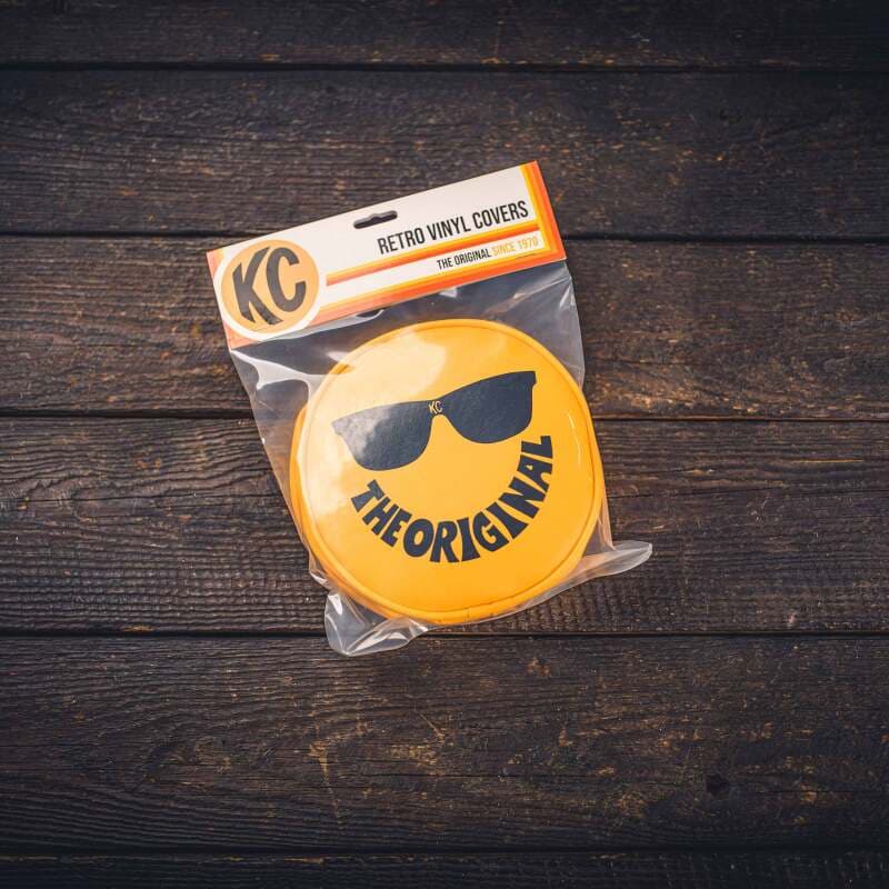 KC HiLiTES 6" Yellow Vinyl Soft Covers with Smiley Face for KC Lights