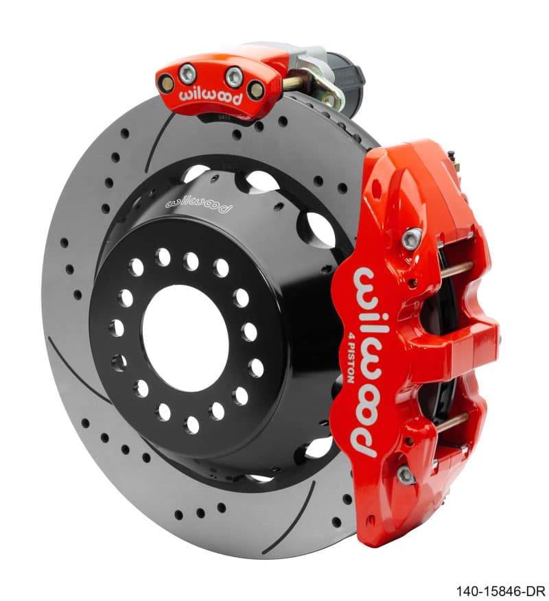 Wilwood Superlite 4R Rear Brake Kit for Big Ford New Style 14in Rotor SRP Red