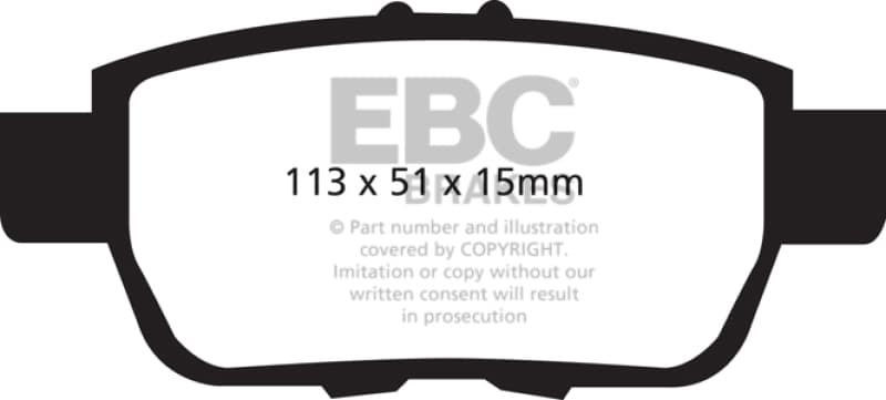 EBC Greenstuff Brake Pad Set for 4x4 Heavy Duty Low Wear Offroad Resistant