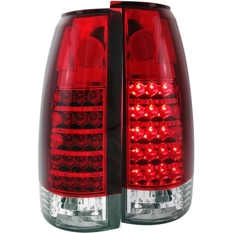 ANZO LED Taillight Assembly Pair Red/Clear Lens for Chevy C6 - Image 2
