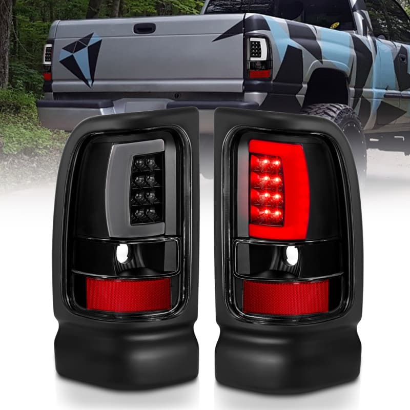 ANZO LED Taillight Assembly for Chevy C6 Clear Lens Black Housing Pair - Image 2