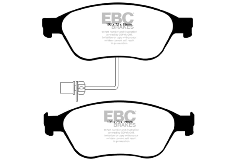 EBC Redstuff Brake Pad Set for Chevy C6 Low Dust Ceramic Compound