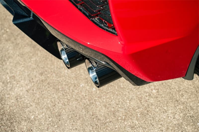 CORSA Performance Carbon Fiber Exhaust Tip Kit for C8 Corvette 4.5in Flat Cut - Image 2