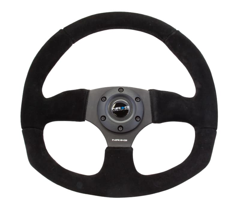NRG Reinforced Steering Wheel 320mm Horizontal 330mm Vertical Black Suede