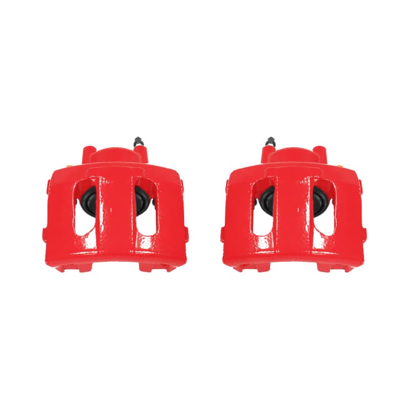 PowerStop Brake Calipers Pair Red Powder Coated Durable High-Temp Finish - Image 3