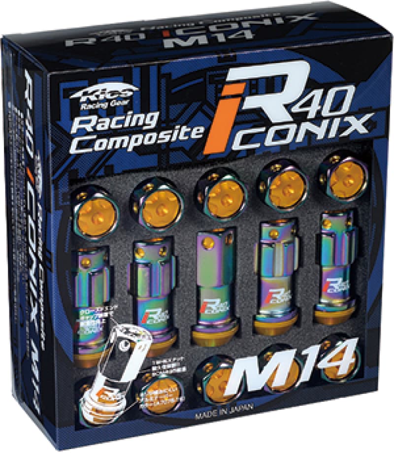 Project Kics R40 Iconix 14X1.50 Neochrome Lug Nuts 20 Pcs - Image 2
