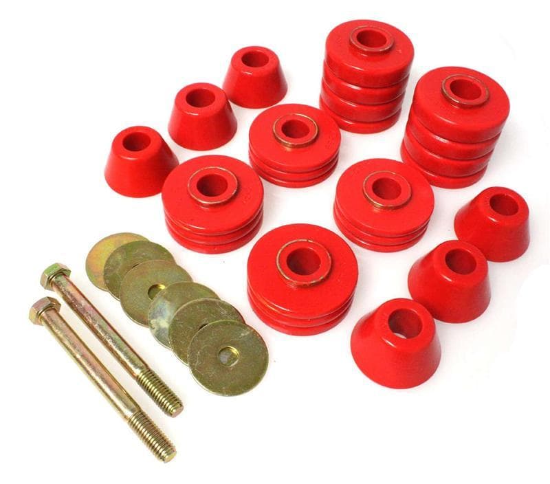 Energy Suspension Body Mounts Hyper-Flex Polyurethane Replacement Red - Image 5