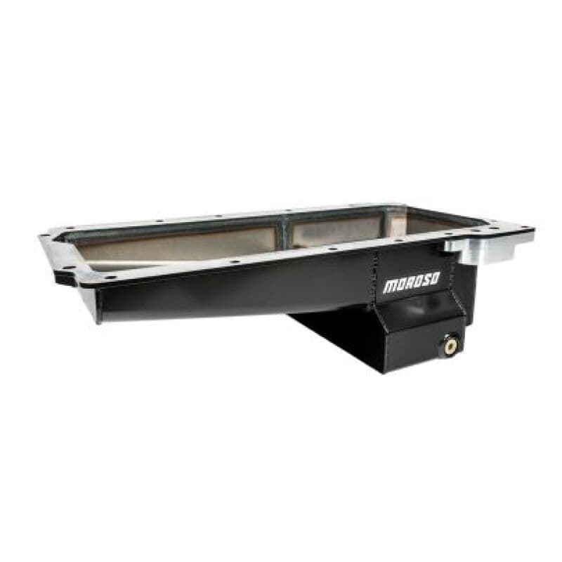Moroso Oil Pan for GM LS Swap 7qt Rear Sump Spin-On Filter Steel Black
