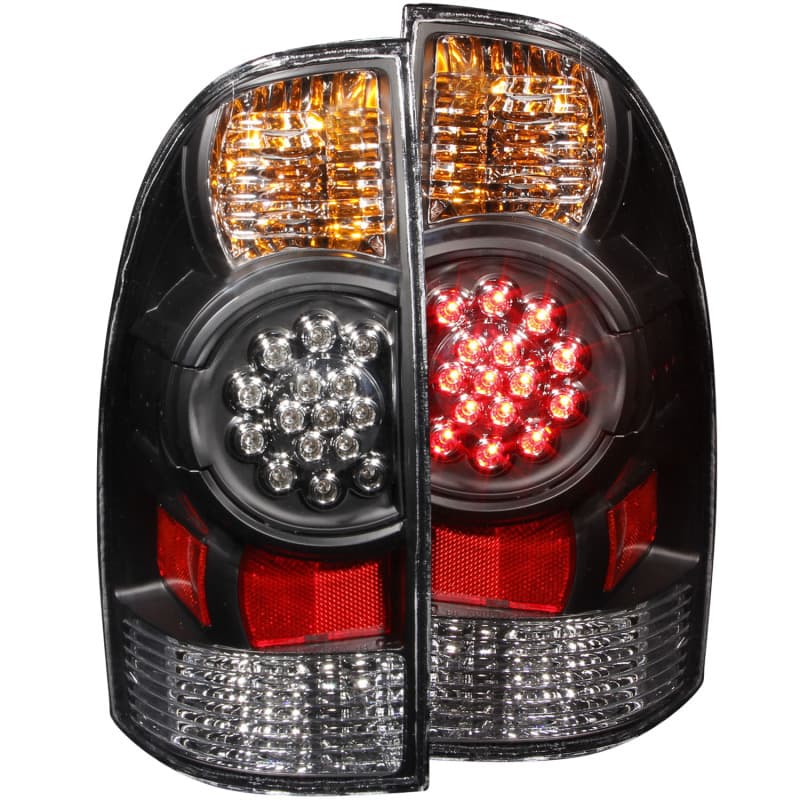 ANZO LED Taillight Assembly for Chevy C6 Clear Lens Black Housing Pair - Image 2