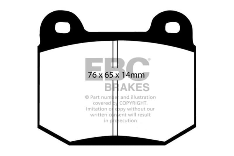 EBC Redstuff Brake Pad Set for Chevy C6 Low Dust Ceramic Fiber Compound