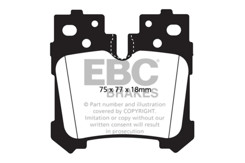 EBC Brake Pad Set for Chevy C6 6-Piston Yellowstuff - Image 2