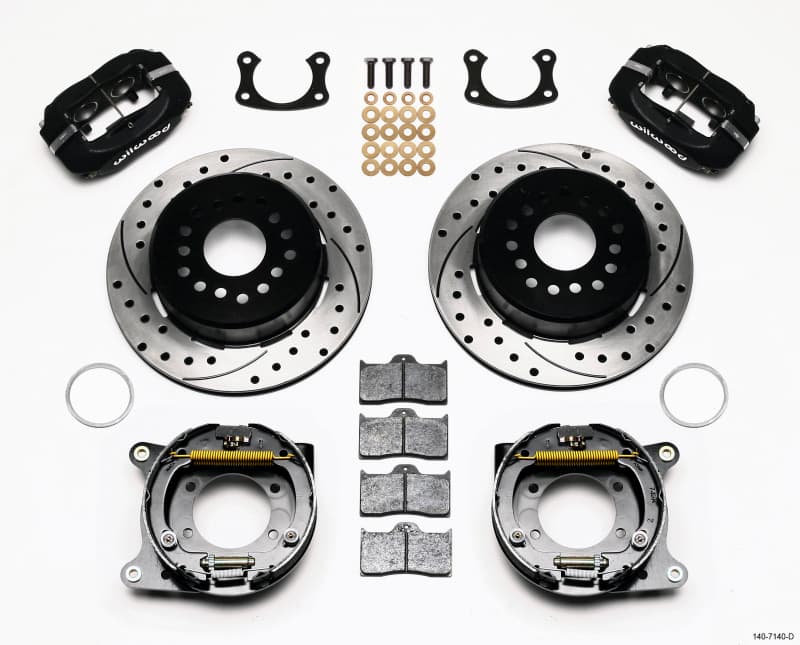 Wilwood Dynalite Rear Disc Brake Kit for Muscle Cars 4-Piston 12.19" Rotor
