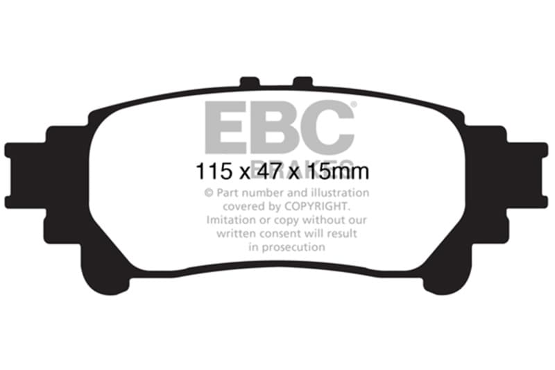 EBC Yellowstuff Brake Pad Set for Street and Track Driving High Performance - Image 2