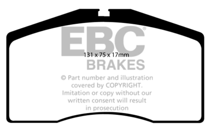 EBC Redstuff Brake Pad Set for Chevy C6 Synthetic Fiber Low Dust