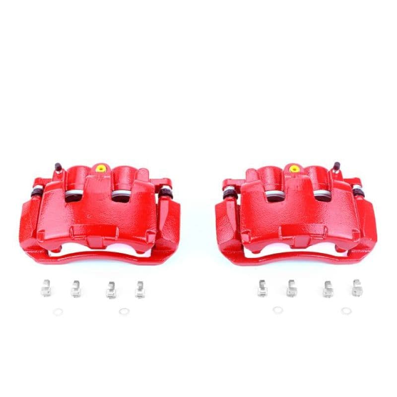 PowerStop Brake Calipers Powder Coated Red Pair for Chevy C6