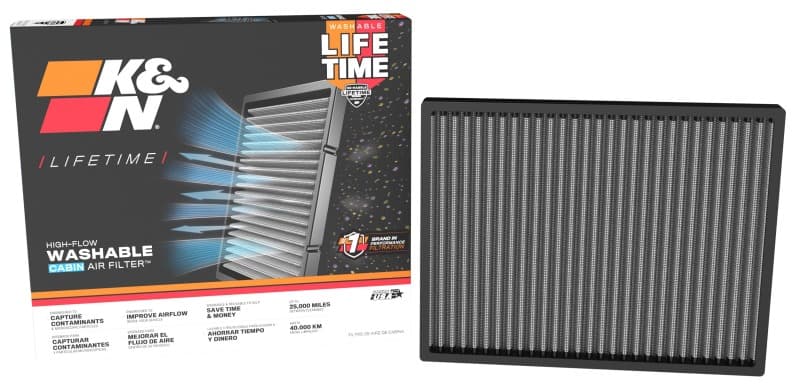 K&N Engineering Cabin Air Filter VF3022 Washable Reusable Durable Replacement - Image 4