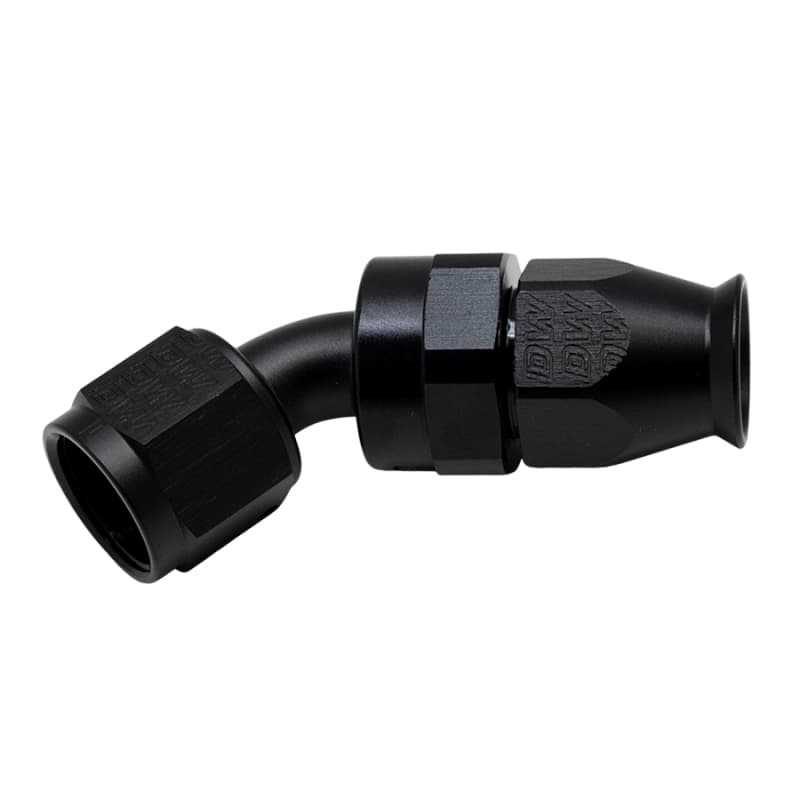 DeatschWerks 8AN Female Swivel 45-Degree Hose End PTFE Anodized Matte Black - Image 2