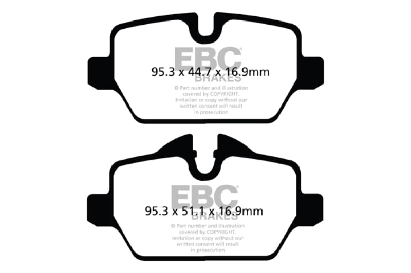 EBC Yellowstuff Brake Pad Set for Street and Track Driving High Performance