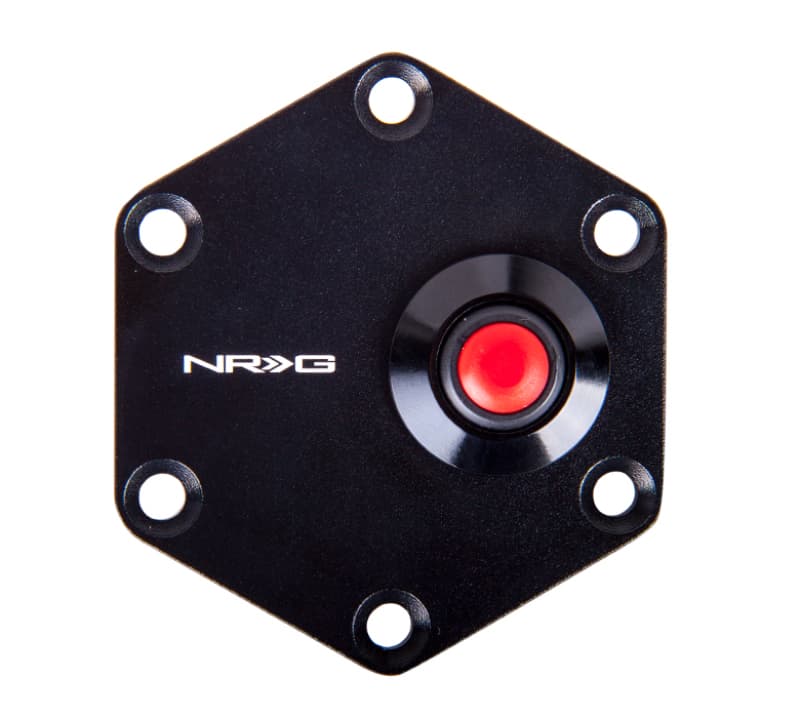 NRG Hexagonal Steering Wheel Ring with Horn Button - Black - Image 2