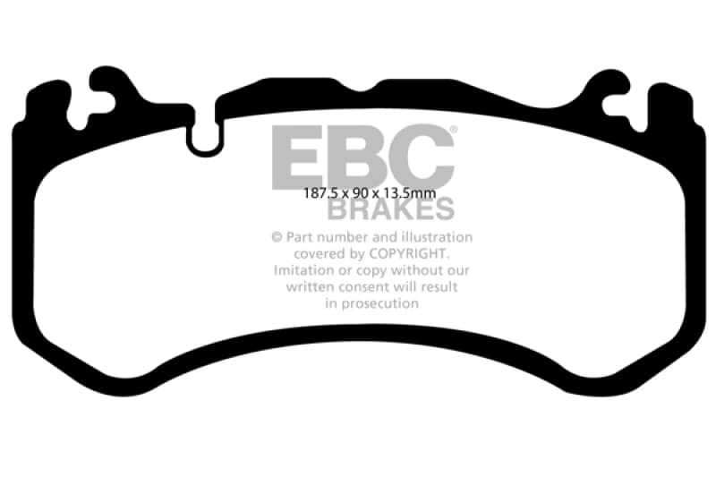EBC Redstuff Brake Pad Set for Chevy C6 Low Dust Ceramic Fiber Compound