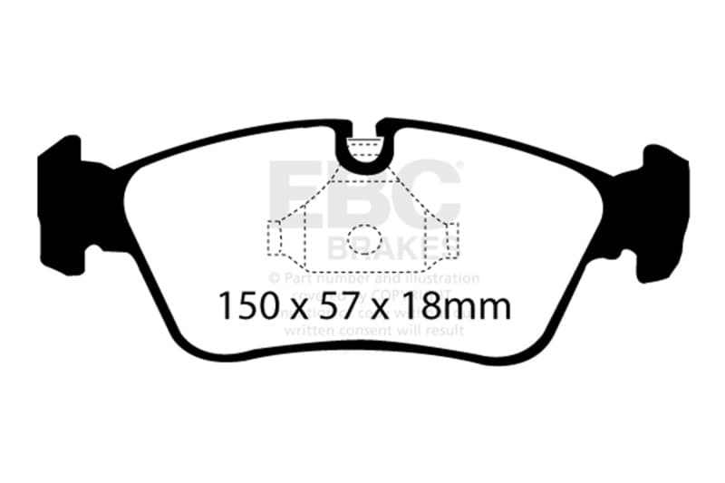 EBC Ultimax2 Brake Pad Set for Urban/Daily Driver OEM Replacement - Image 2