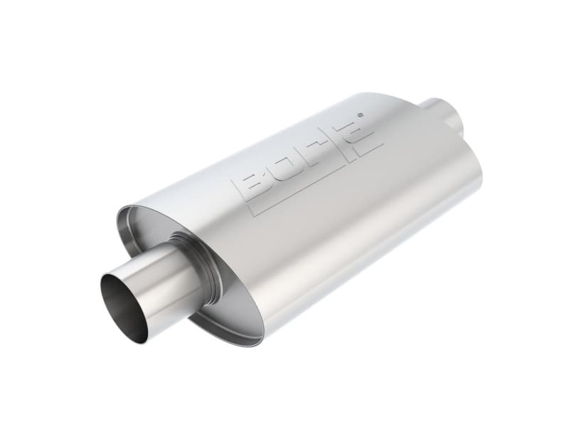 Borla XR-1 Muffler Offset Stainless Steel Patented Flow-Through Design