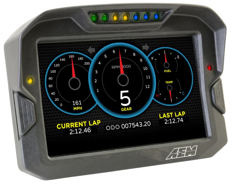 AEM Digital Dash Display CD-7 Carbon Fiber Composite with Programmable LEDs - Image 5