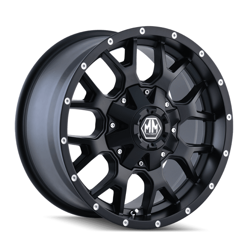 Mayhem Warrior 8015 20x9 6x135 0mm Offset 106mm Hub Matte Black Wheel