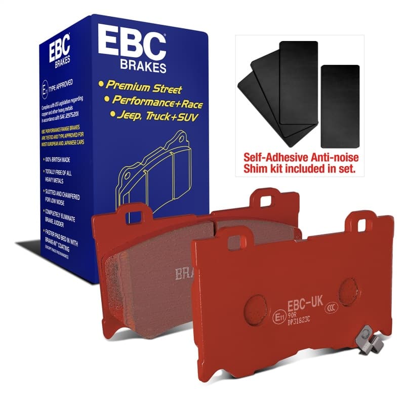 EBC Redstuff Brake Pad Set for Chevy C6 Low Dust Ceramic Compound