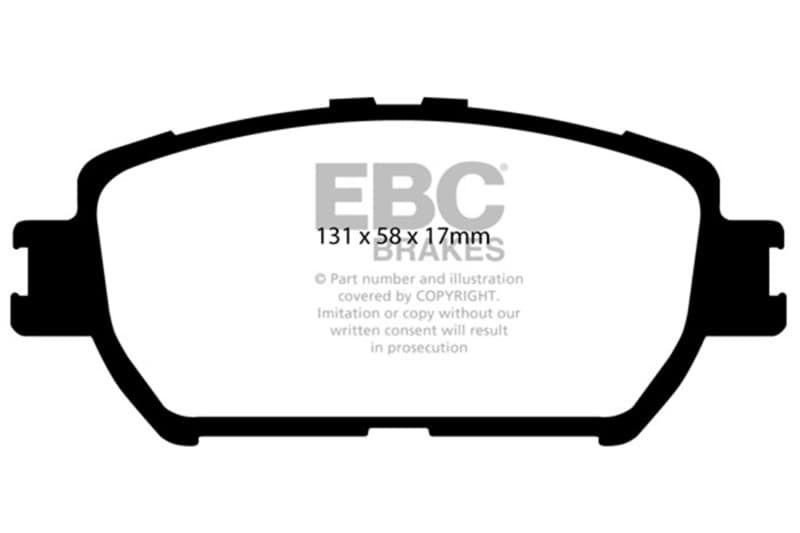 EBC Yellowstuff Brake Pad Set for Street and Track Driving High-Performance - Image 2