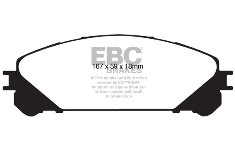 EBC Ultimax2 Brake Pad Set for Urban/Daily Driver OEM Replacement