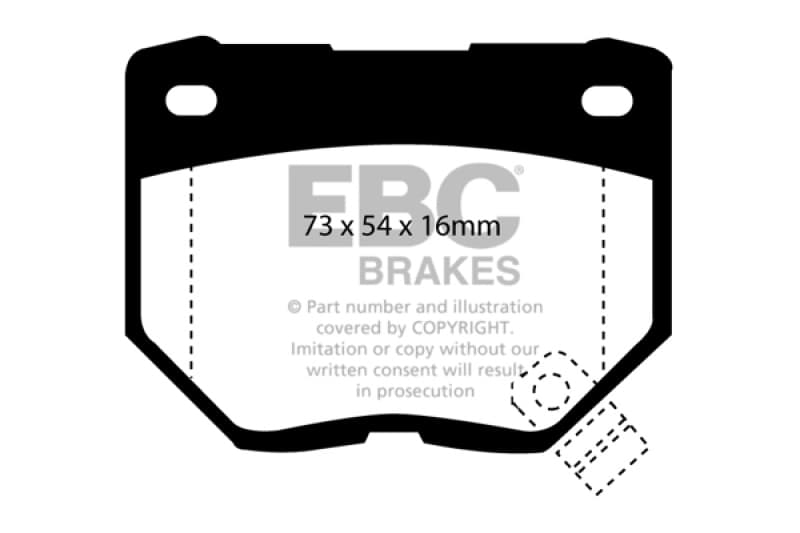 EBC Redstuff Brake Pad Set for Low Dust Synthetic Fiber Ceramic Compound