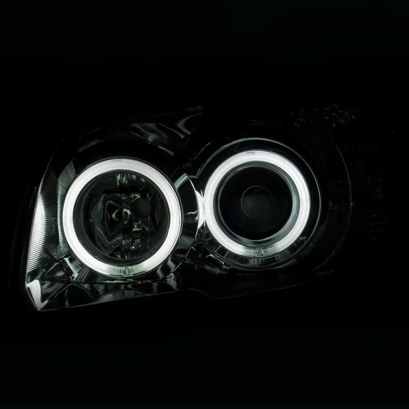 ANZO Projector Headlight Set for Chevy C6 with Halo Clear Lens Chrome Housing - Image 4