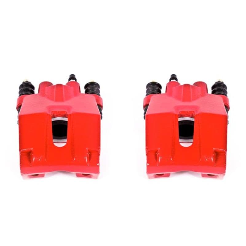 PowerStop Brake Calipers Powder Coated Red Pair Durable High-Temp Finish