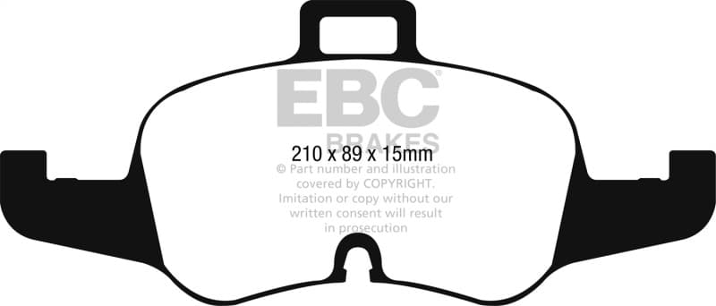 EBC Redstuff Brake Pad Set for Chevy C6 Low Dust Synthetic Fiber Ceramic - Image 2