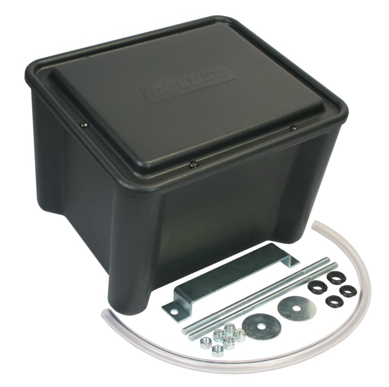 Moroso Sealed Battery Box with Mounting Hardware Black