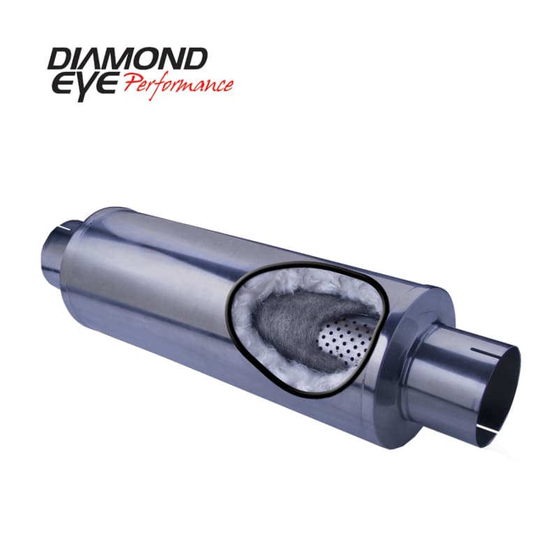 Diamond Eye Performance Muffler SS Stainless Steel Mandrel Bent Tube 5" OD