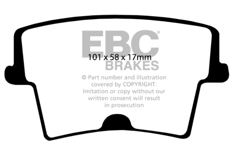 EBC Yellowstuff Brake Pad Set for Street and Track Driving High Performance