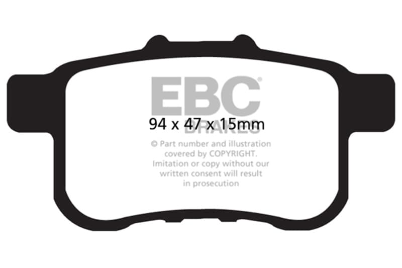 EBC Yellowstuff Brake Pad Set for Street and Track Driving High Performance - Image 2